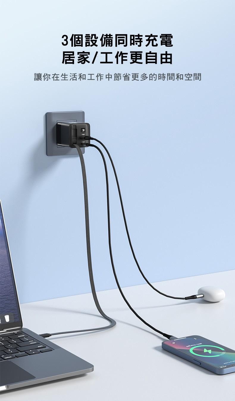 SHIBUDI聯名GAN萬國轉接頭65W快充充電器(黑）